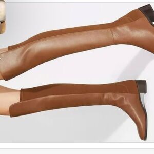 Stuart Weitzman 50/50 boot over the knee brown leather size 11